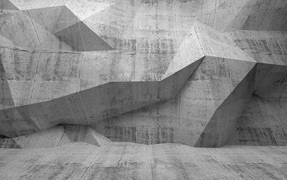 Betonoberfläche mit freigelegter Bewehrungsmatte